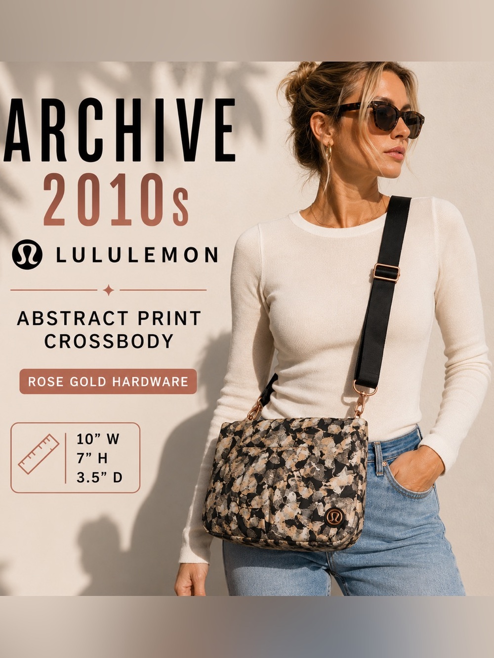 2000s Lululemon Archived Abstract Print Crossbody - RARE